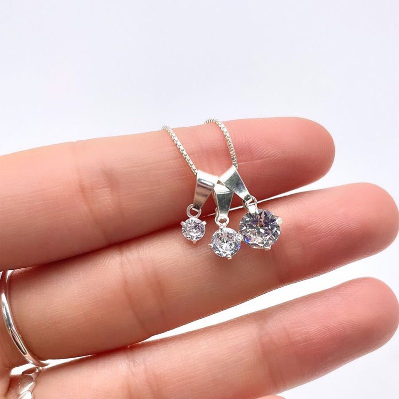 Pingente Prata 925 Ponto De Luz 4mm