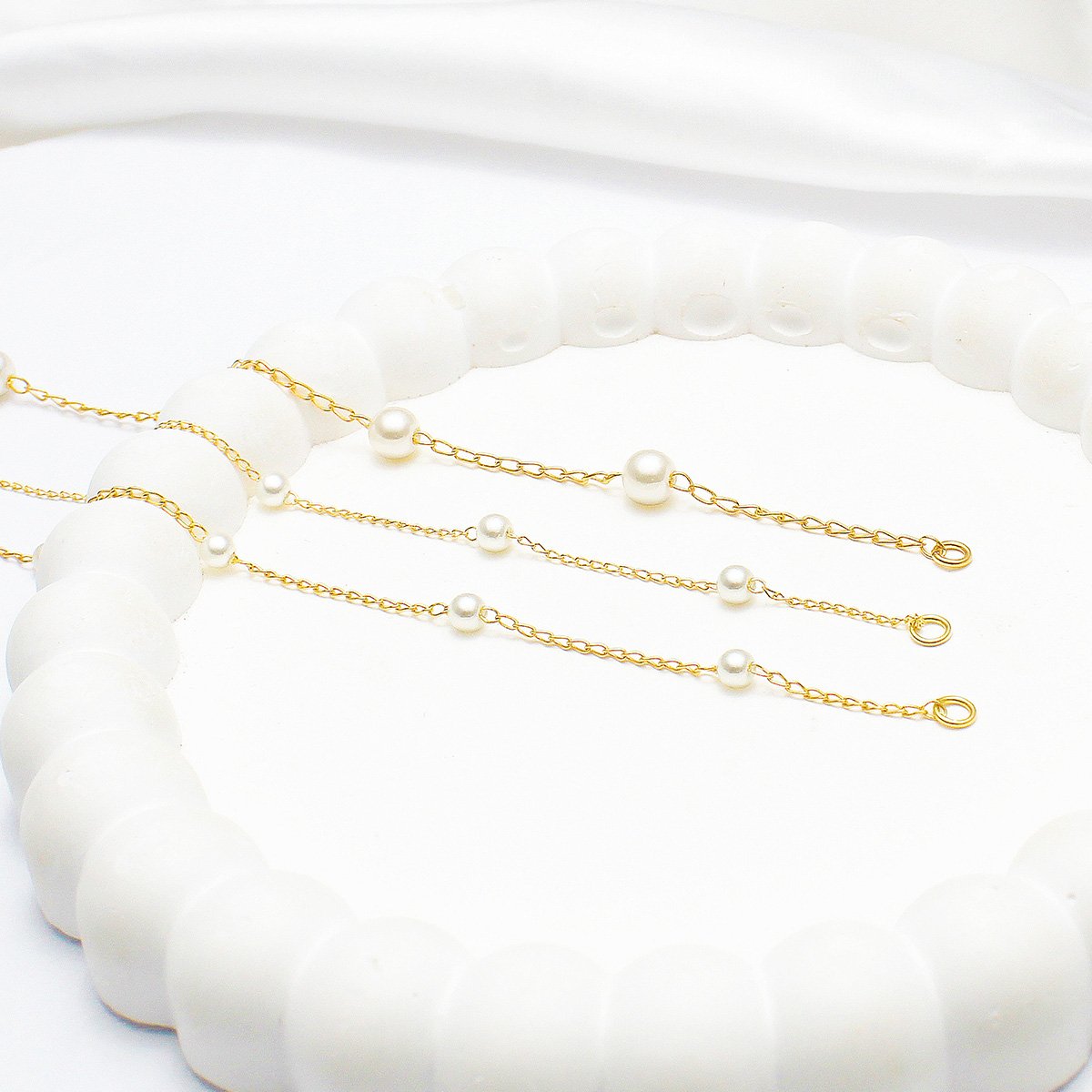 Pulseira 14cm 4 Pérola 4mm
