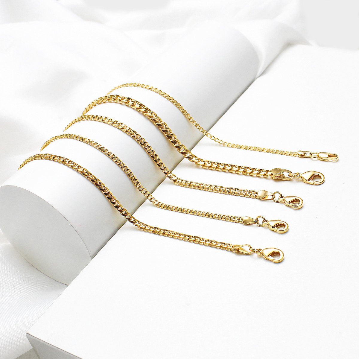 Pulseira 18+2cm Concavo 2.3mm Diamantada