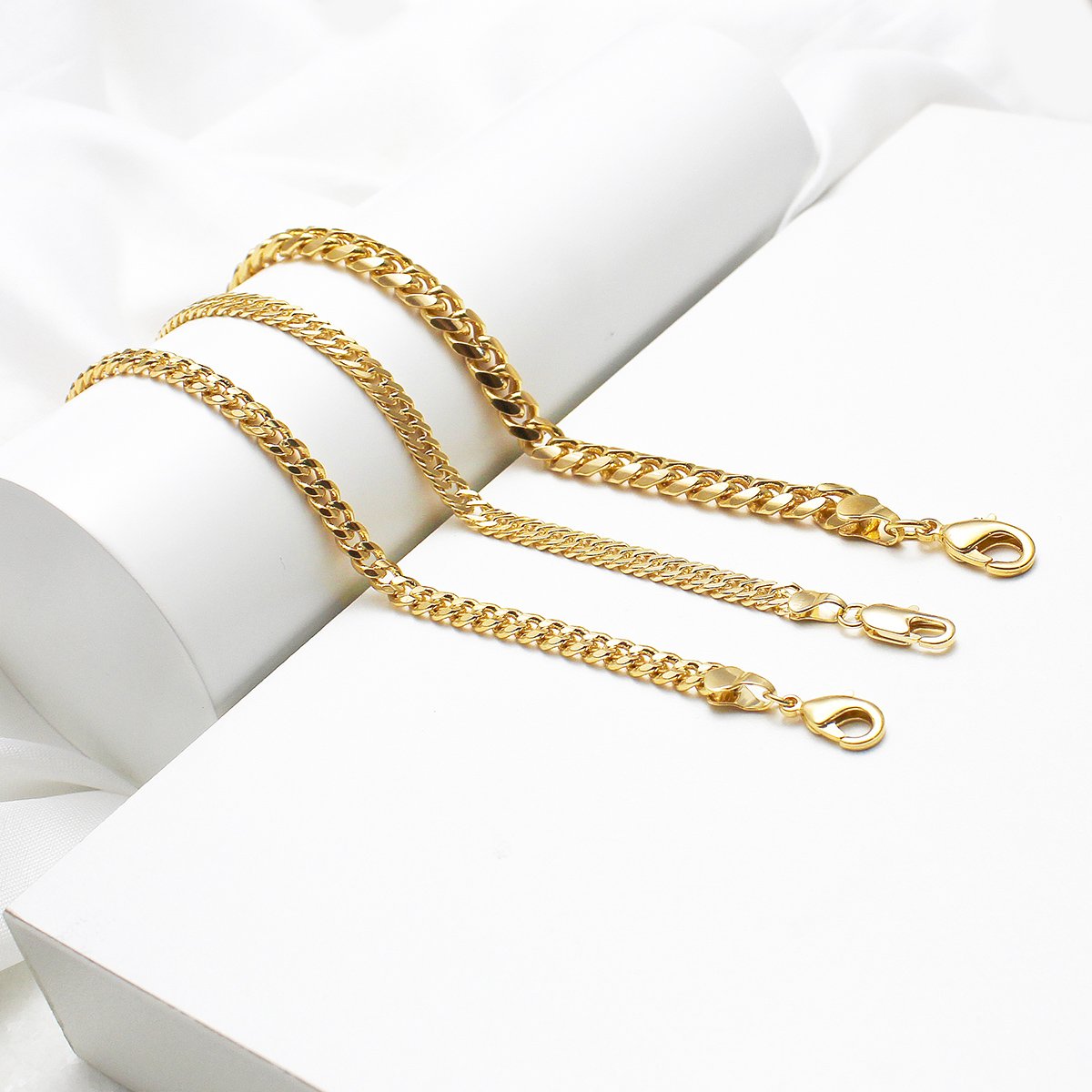 Pulseira 18+2cm Cubana Diamantada 6.5mm