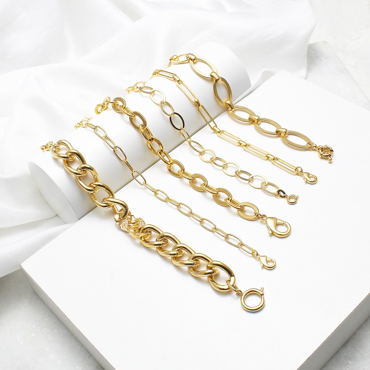 Pulseira 20cm Elo Longo 1mm
