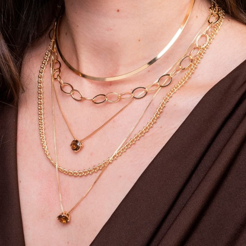 Chocker Chapa Lisa 2.38mm C/ Alongador