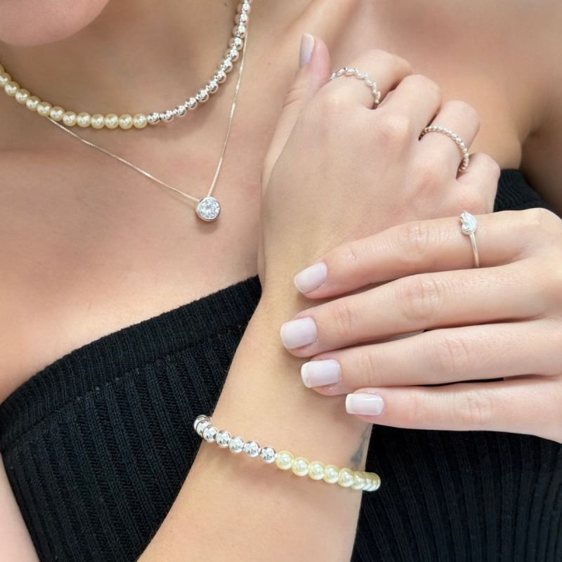 Gargantilha Prata 925 45cm Ponto Luz 9mm Galeria