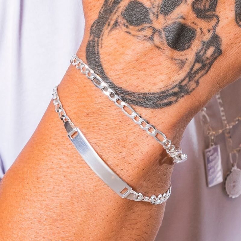 Pulseira Prata 20cm 3x1 4mm