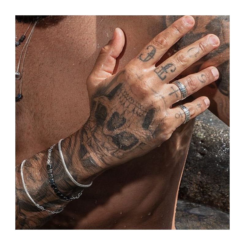 Pulseira Prata 20cm Rabo De Tatu 3,2mm